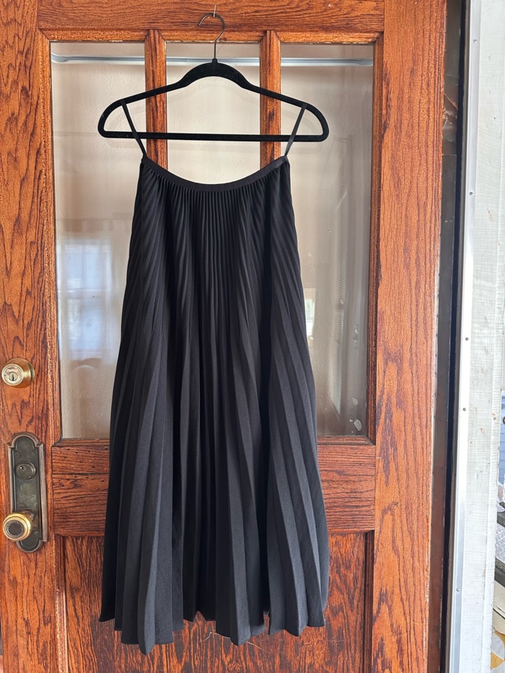 Jenni Kayne Black Pleated Midi Skirt